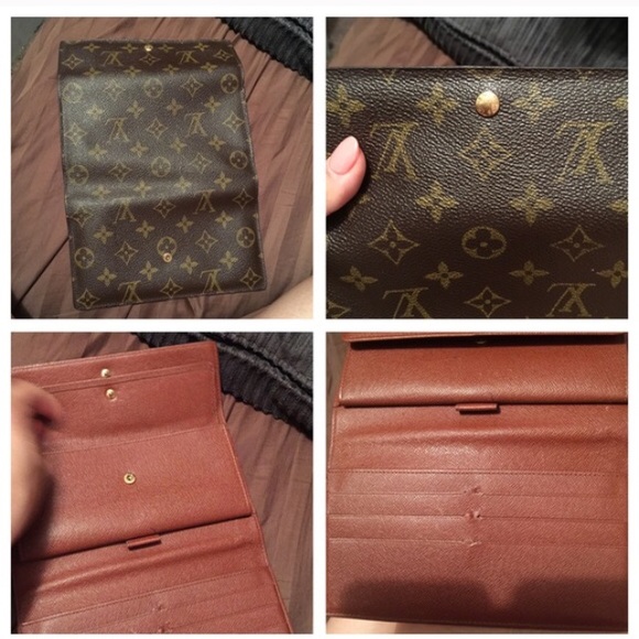Auth Louis Vuitton Signature Long Wallet