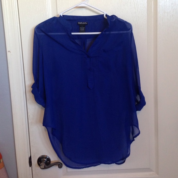 wet seal sheer blouse