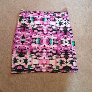 Water Color Floral Pencil Skirt
