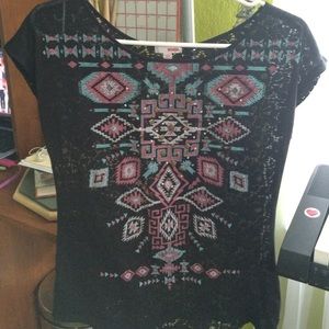Black Tribal Print Shirt
