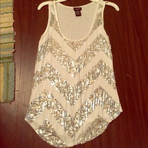 Sequin chevron tank