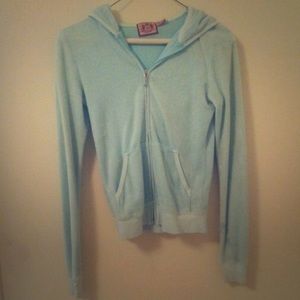 Juicy Couture velour hoodie light blue
