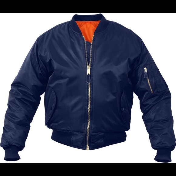 SOLD Navy Blue Bomber Jacket!!