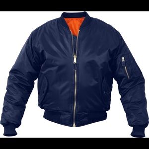 SOLD Navy Blue Bomber Jacket!!