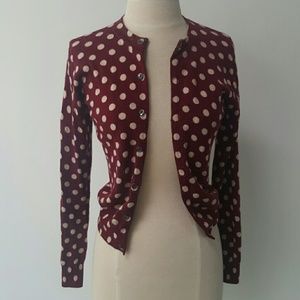 Adorable polka dot crop sweater