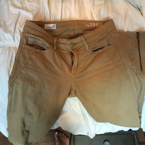 Khaki skinny pants