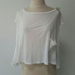 BEAUTIFUL Planet blue Drape back Boardwalk tee