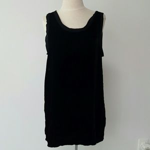 Adorable black velvet tank dress