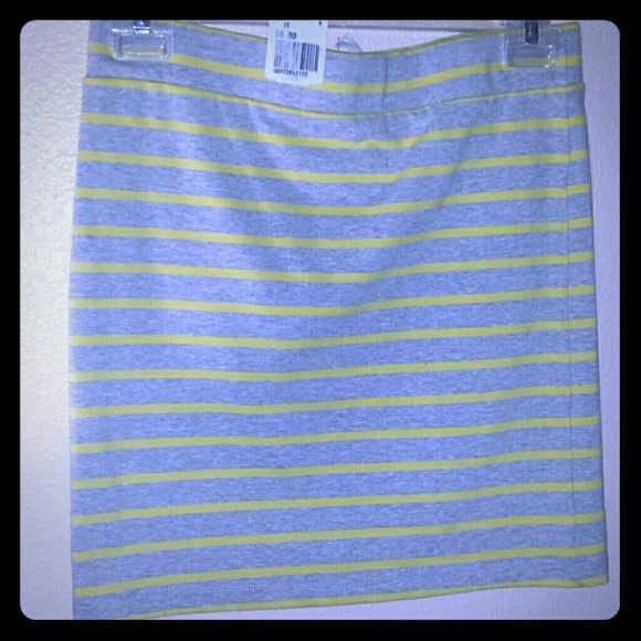 Gray/Yellow Pencil Skirt