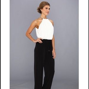 Vince Camuto black and white jumpsuit