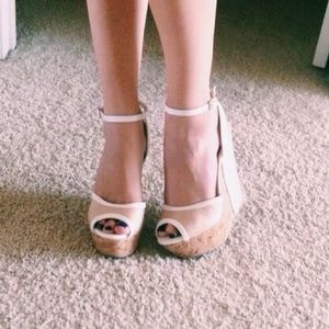 White Cork Wedges