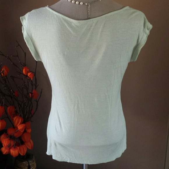 Donated - Light Mint Green Ivory Laced Top - Picture 3 of 4