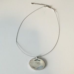 Silver medallion necklace