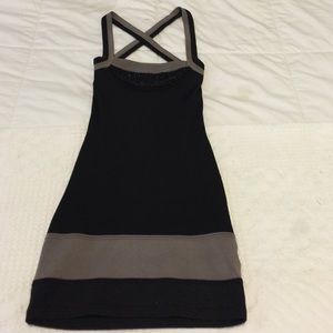 Black and grey beaded Bebe dress
