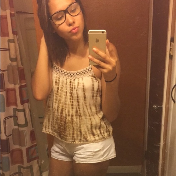 Brown Print American Eagle Tank Top