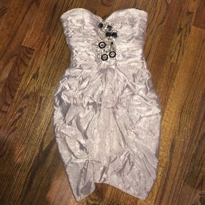 Bebe XS Champagne Beaded Dress!