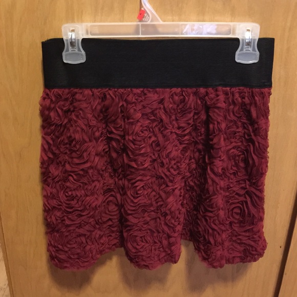 Textured flower skirt.