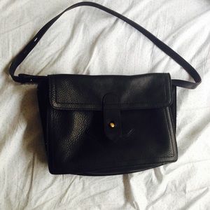 Genuine leather Madewell purse with brass detail