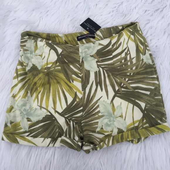 Brandy Melville Pants - BRANDY MELVILLE ONE SIZE HIGH WAISTED SHORTS PALM