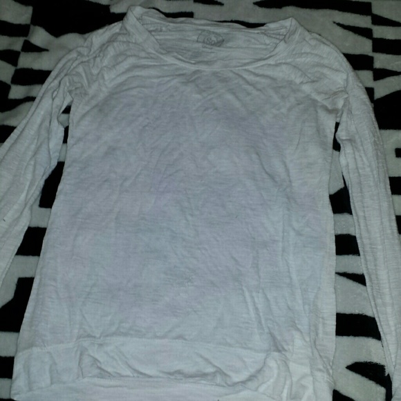 Plain white long sleeve shirt