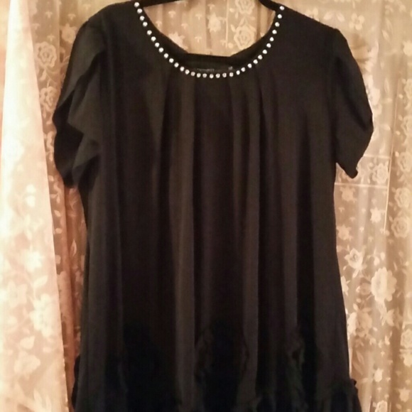 Little black dress gorgeous Rhinestone trim