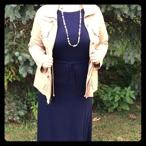 Gap Boatneck Navy Maxi Dress L