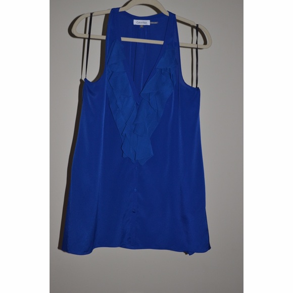 Calvin Klein Ruffle Tank Top