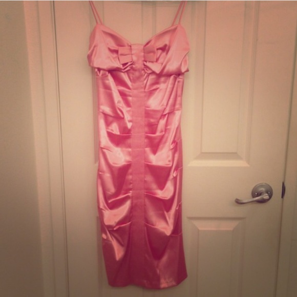 Baby pink cocktail dress