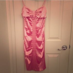 Baby pink cocktail dress