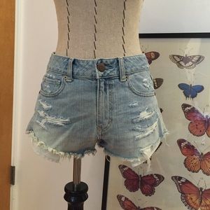 High Waisted Denim Cutoffs