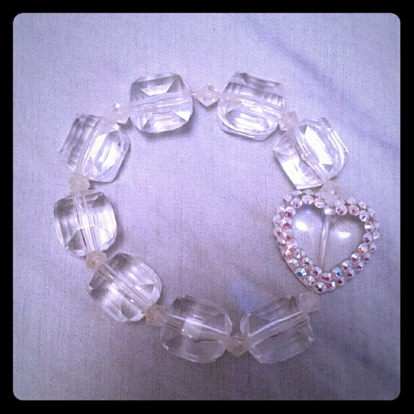 Lucite Heart Bracelet
