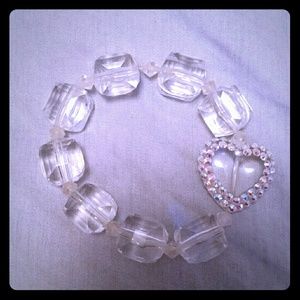 Lucite Heart Bracelet