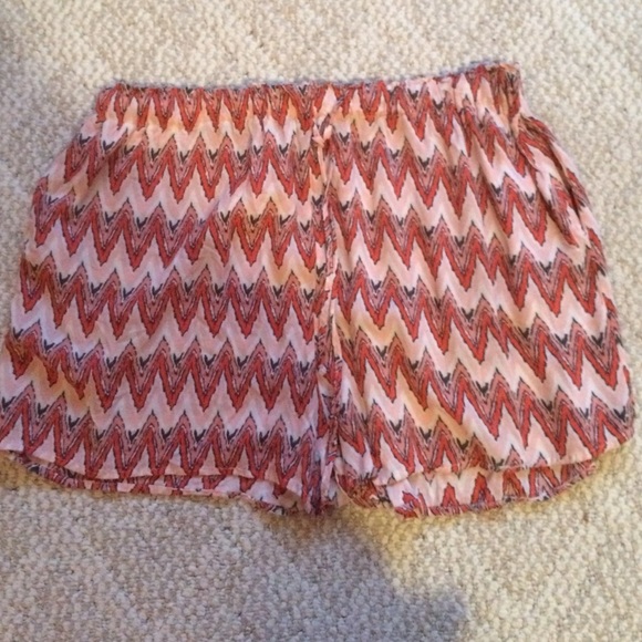 Pink drawstring shorts