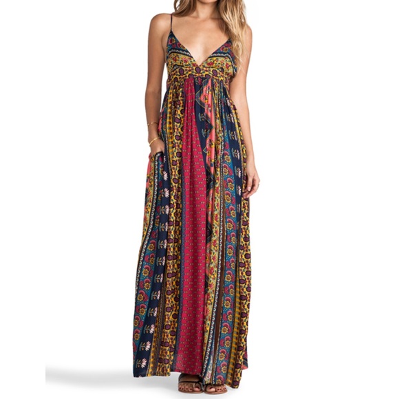 Free People Dresses & Skirts - NOVELLA Mystic Lady Red Ethnic Floral Maxi Dress