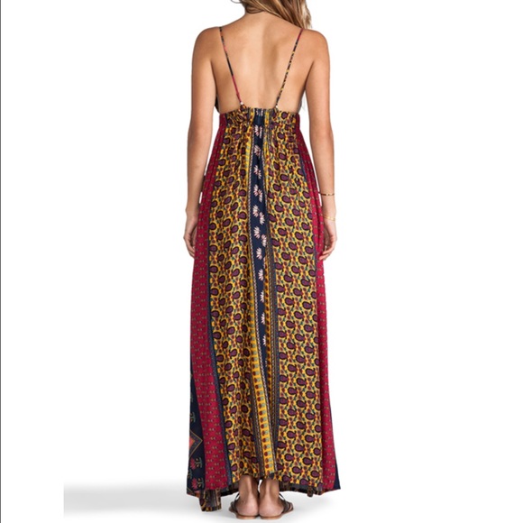 NOVELLA Mystic Lady Red Ethnic Floral Maxi Dress - Picture 3 of 4