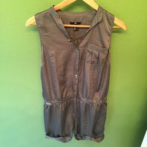H&M Green silky Romper