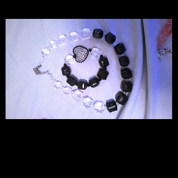 Matching lucite necklace and Bracelet