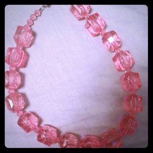 Pink Lucite Necklace