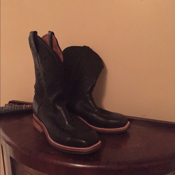 A leather pair of boots