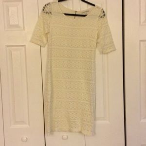 Banana Republic Cream Lace Dress