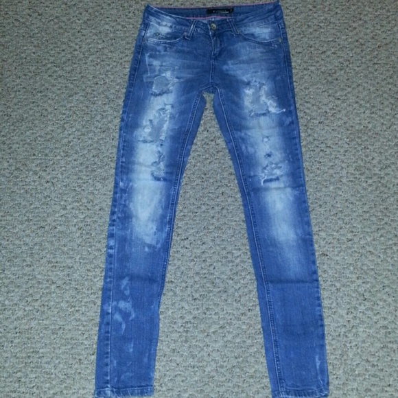 Lovesick faded wash ripped skinny jeans