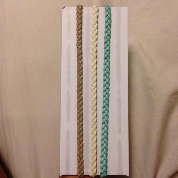 Boho Braided head bands set of three