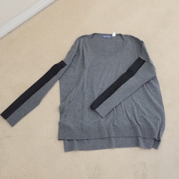 Sweater with leather