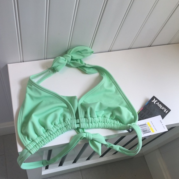 Mint green Hurley bikini: top M, bottom L NWT