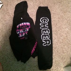 Cheer hoodie and cheer sweatpants!