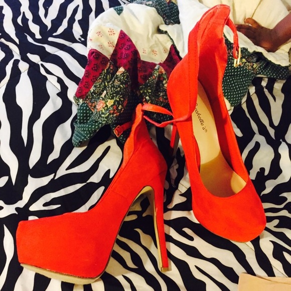 sexy red high heels .