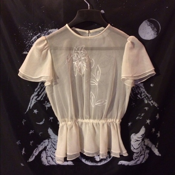 Vintage mesh pinup style top