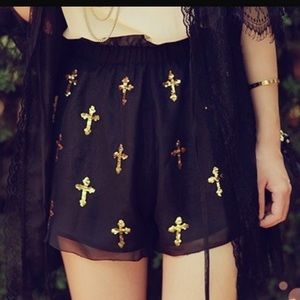 Wildfox sequin cross shorts