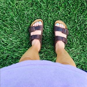 Brown Leather Birkenstocks