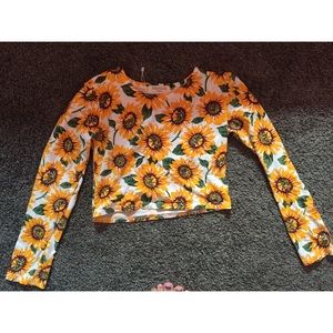 sunflower crop top